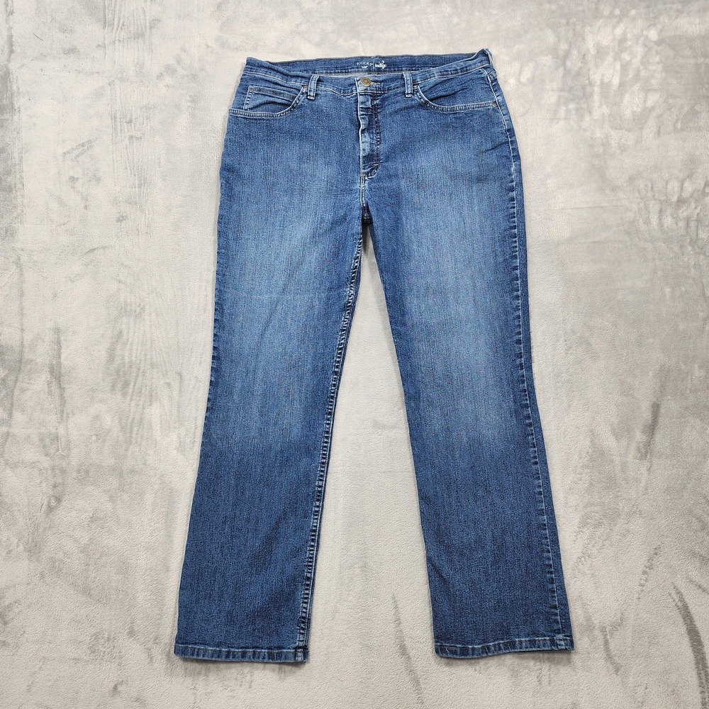 Riders By Lee Jeans Womens 18M Blue Mid Rise Straight Leg Stretch Denim Casual